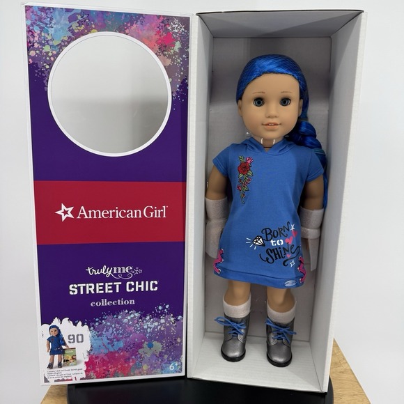 American Girl Other - American Girl Doll #90 Truly Me Street Chic SKATER BLUE HAIR New in Box